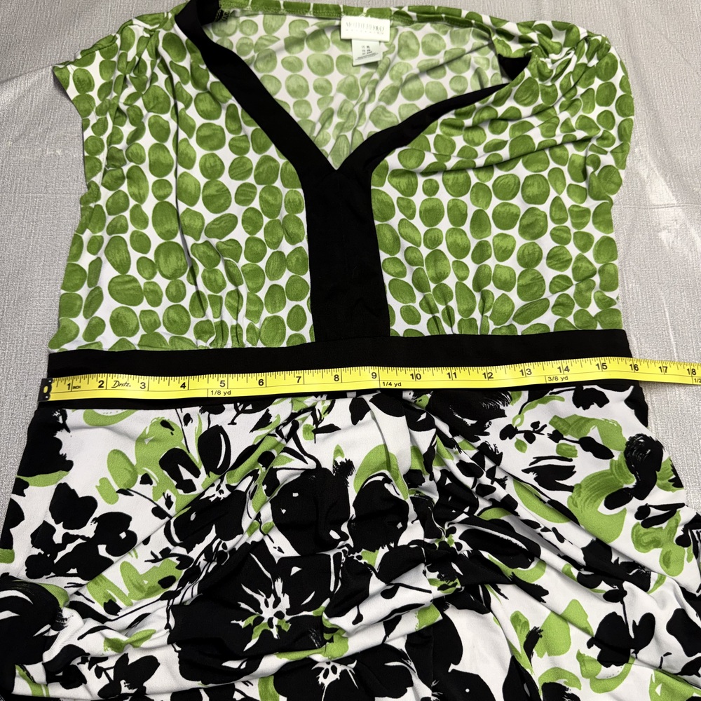 Motherhood Maternity Green Black Floral Shift Dress XL - Picture 6 of 7